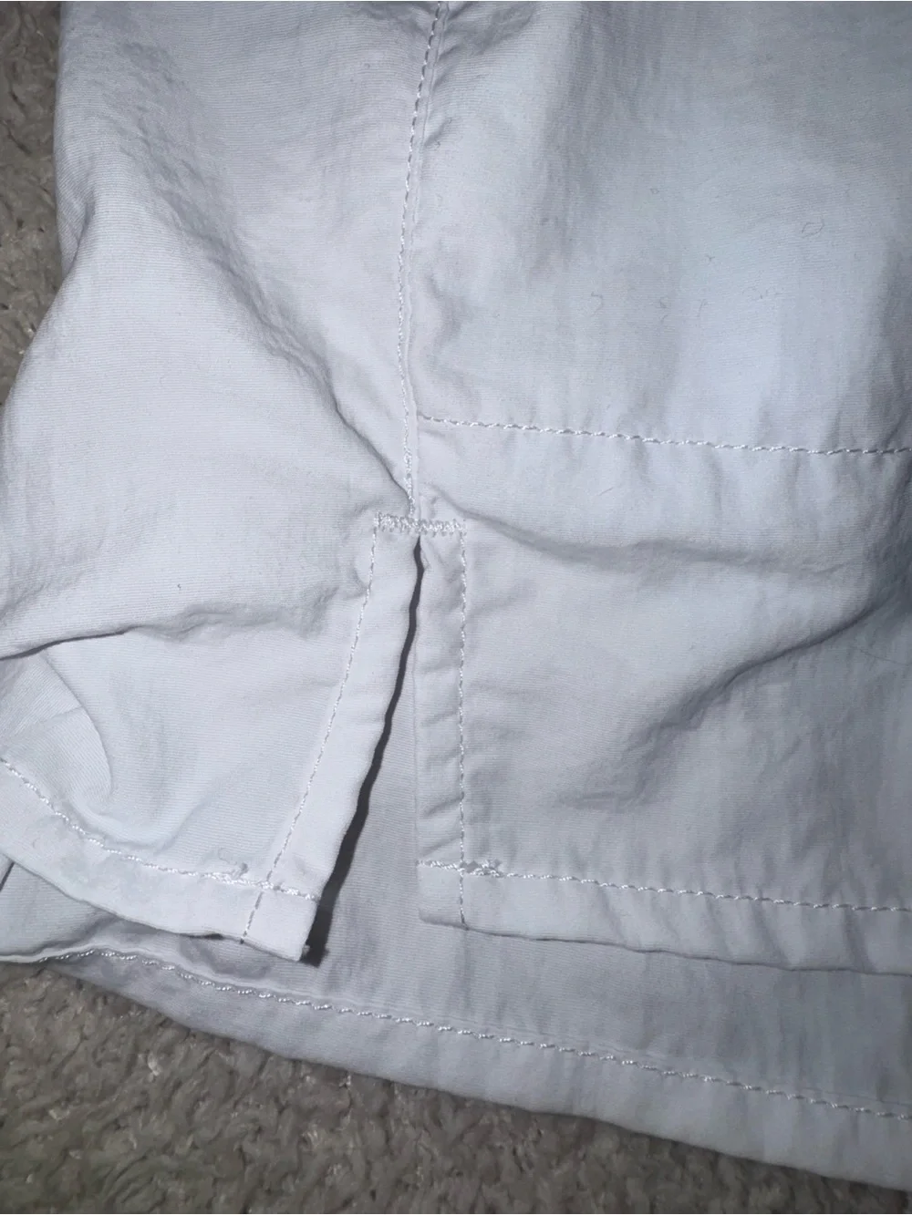 Alo Yoga Alumni Short White XS/S Nylon Side Pockets